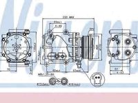 Compresor clima aer conditionat FORD MONDEO III limuzina B4Y NISSENS 89228