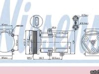 Compresor clima aer conditionat FORD MONDEO III B5Y Producator NISSENS 89068