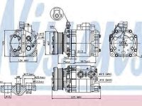 Compresor clima aer conditionat FORD TRANSIT CONNECT P65 P70 P80 NISSENS 89354