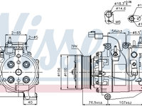 Compresor clima aer conditionat HONDA CIVIC VIII Hatchback FN FK NISSENS 89246