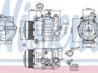 Compresor clima aer conditionat MERCEDES-BENZ SLK R171 NISSENS 89039