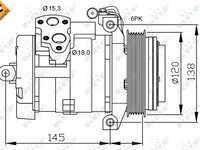 Compresor clima aer conditionat MERCEDES-BENZ SPRINTER 3-t bus 906 NRF 32698