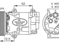 Compresor clima aer conditionat NISSAN ALMERA Mk II N16 NRF 32208