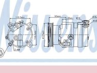 Compresor clima aer conditionat OPEL CORSA B combi F35 NISSENS 89106