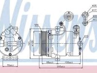 Compresor clima aer conditionat OPEL TIGRA TwinTop NISSENS 89024