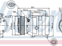 Compresor clima aer conditionat RENAULT LAGUNA II BG0/1 NISSENS 89281