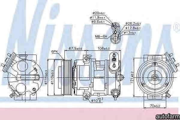 Compresor clima aer conditionat SUZUKI SWIFT III MZ EZ Producator NISSENS 89126