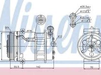 Compresor clima aer conditionat VAUXHALL VECTRA Mk II C NISSENS 89157