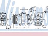 Compresor clima aer conditionat VW GOLF VI Cabriolet 517 NISSENS 89026