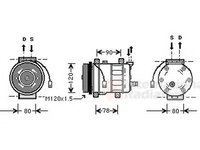 Compresor clima ALFA ROMEO 155 167 VAN WEZEL 0100K010