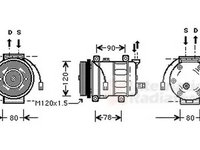 Compresor clima ALFA ROMEO 155 167 VAN WEZEL 0100K010 PieseDeTop