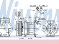 Compresor clima ALFA ROMEO 156 Sportwagon 932 NISSENS 89330