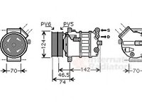 Compresor clima ALFA ROMEO 159 Sportwagon 939 VAN WEZEL 0100K106