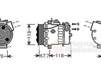 Compresor clima ALFA ROMEO MITO 955 VAN WEZEL 1700K384 PieseDeTop