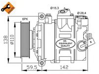 Compresor clima AUDI A3 Sportback 8PA NRF 32146
