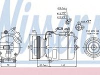 Compresor clima AUDI A4 8D2 B5 NISSENS 89027