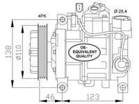 Compresor clima AUDI A4 8E2 B6 NRF 32105