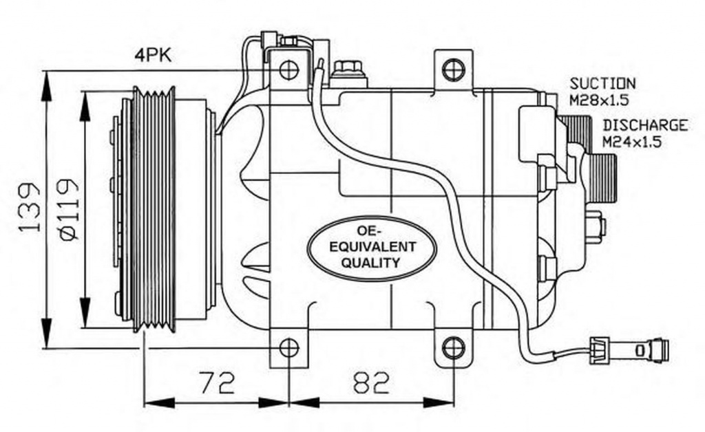 Compresor clima AUDI A4 Avant 8D5 B5 NRF 32030