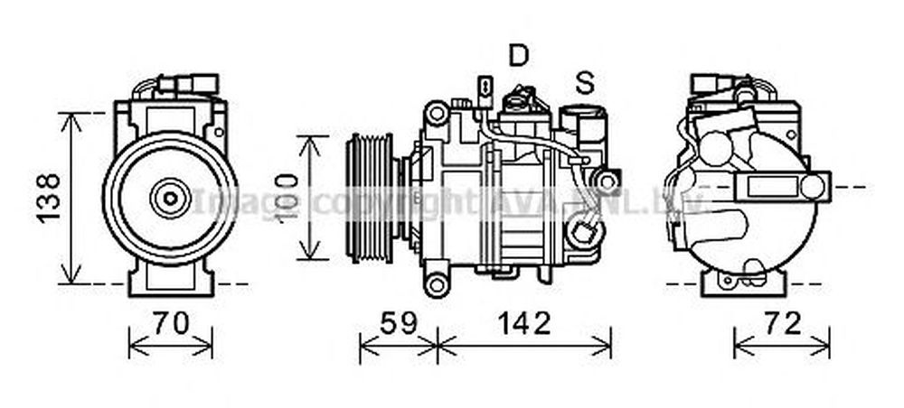 Compresor clima AUDI A4 Cabriolet 8H7 B6 8HE B7 AVA IK338