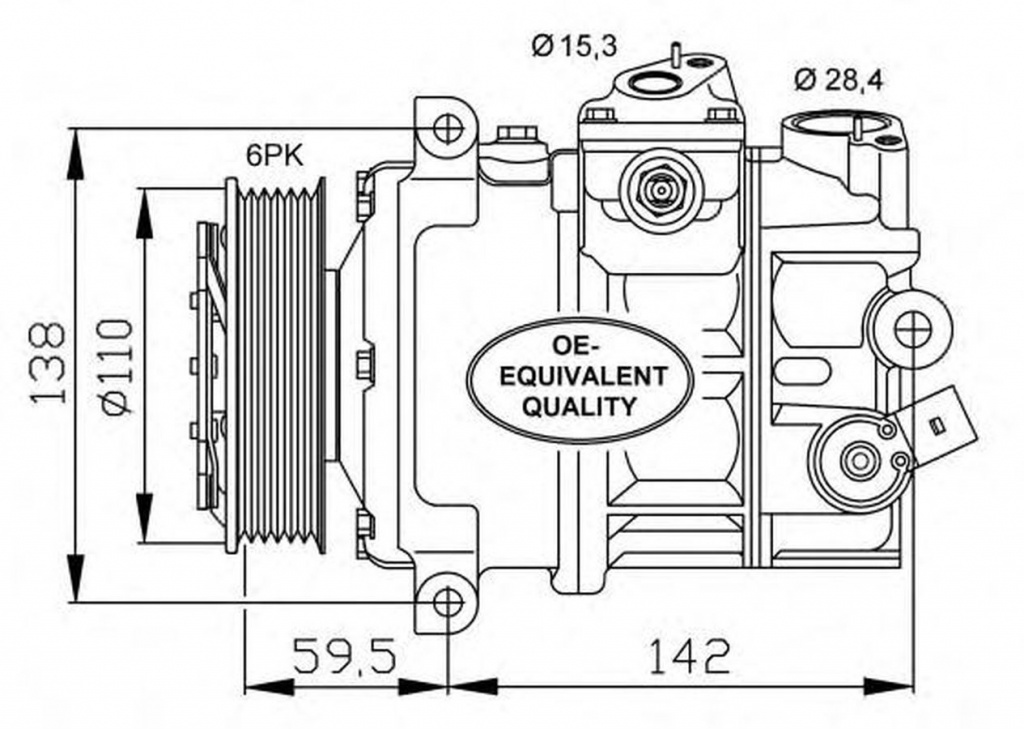Compresor clima AUDI A4 Cabriolet 8H7 B6 8HE B7 NRF 32147
