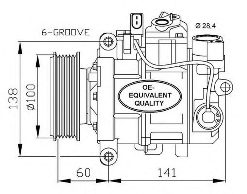 Compresor clima AUDI A4 Cabriolet 8H7 B6 8HE B7 NRF 32263
