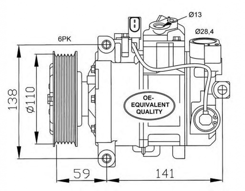 Compresor clima AUDI A4 Cabriolet 8H7 B6 8HE B7 NRF 32229