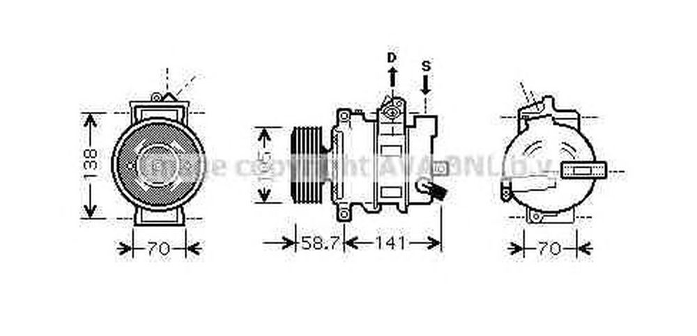 Compresor clima AUDI A4 Cabriolet 8H7 B6 8HE B7 AVA IK279