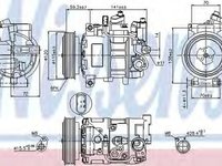 Compresor clima AUDI A4 Cabriolet 8H7 B6 8HE B7 NISSENS 89415