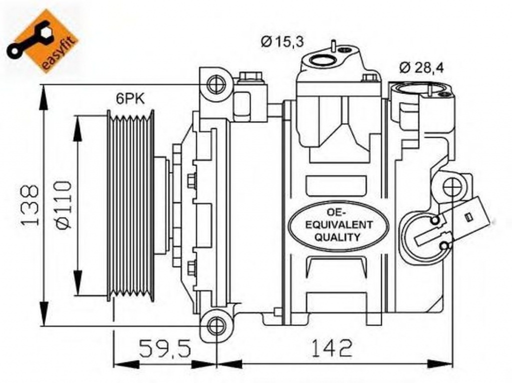 Compresor clima AUDI A4 Cabriolet 8H7 B6 8HE B7 NRF 32146
