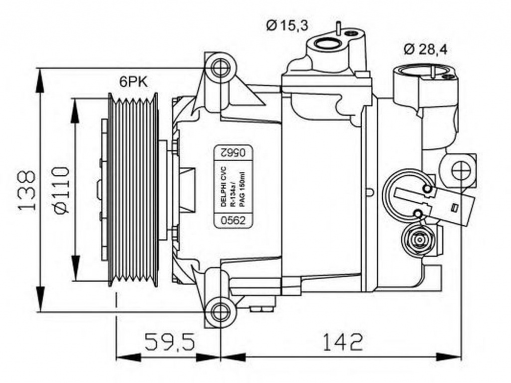 Compresor clima AUDI A4 Cabriolet 8H7 B6 8HE B7 NRF 32500G