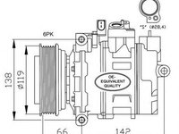 Compresor clima AUDI A6 Avant 4A C4 NRF 32111