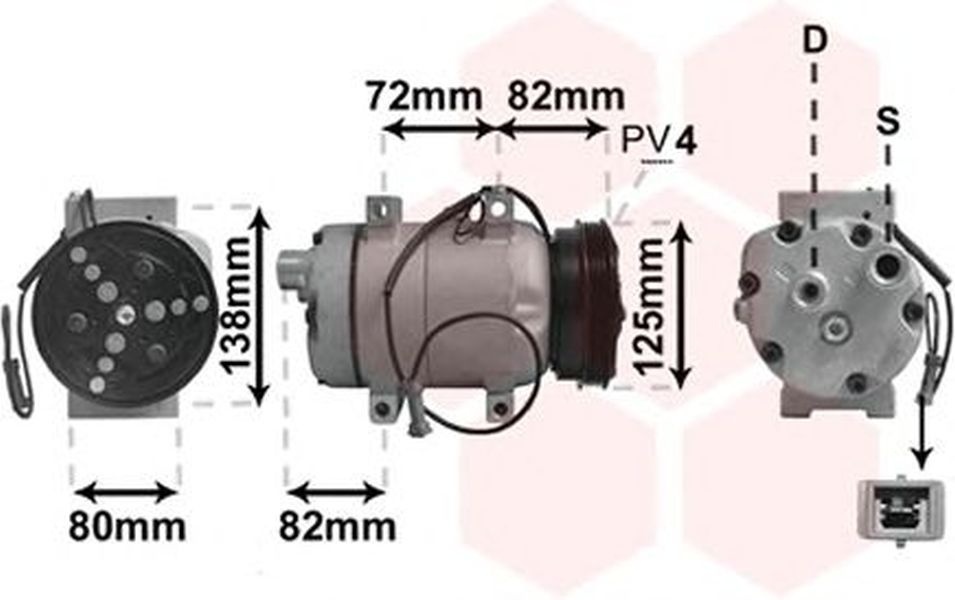 Compresor clima AUDI A6 Avant 4B5 C5 VAN WEZEL 0300K178