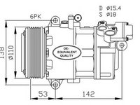 Compresor clima BMW 3 Compact E46 NRF 32184