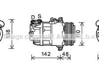 Compresor clima BMW 3 cupe E46 AVA BWK390