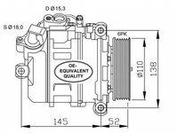 Compresor clima BMW 5 E60 NRF 32435