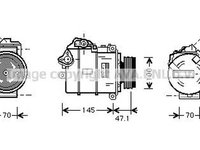 Compresor clima BMW 7 E65 E66 E67 AVA BWK306