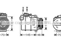 Compresor clima BMW 7 E65 E66 E67 AVA BWK318