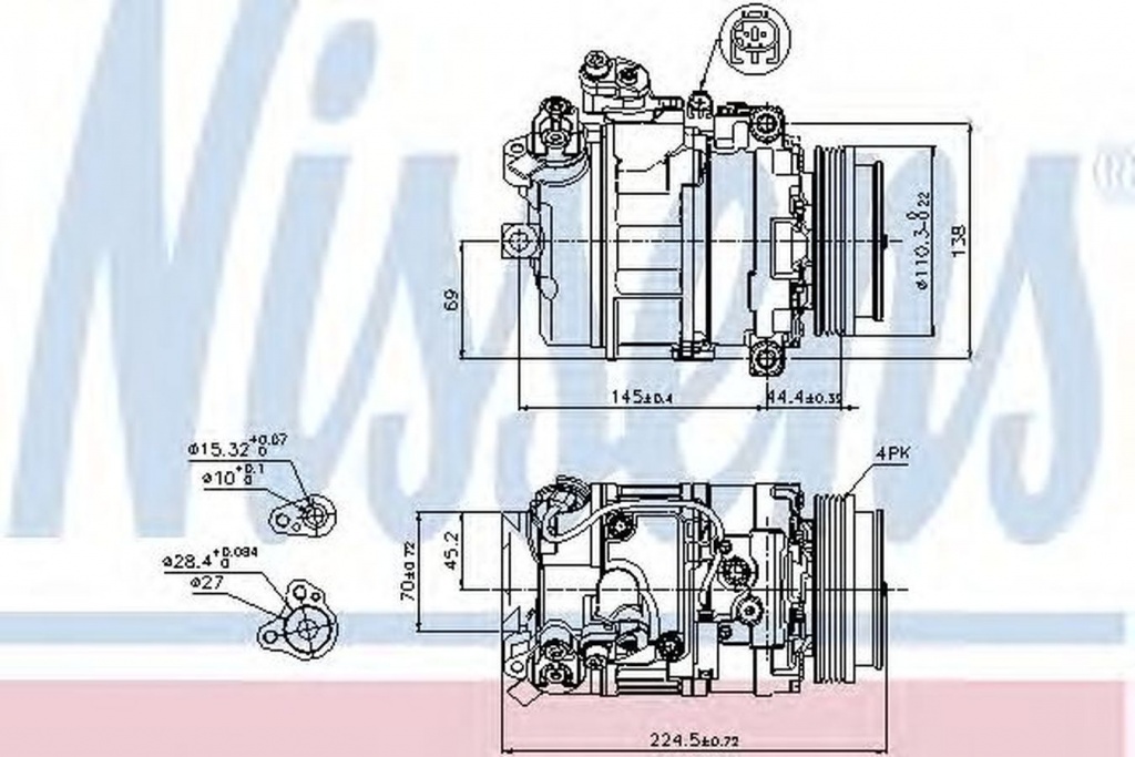 Compresor clima BMW 7 E65 E66 E67 NISSENS 89199