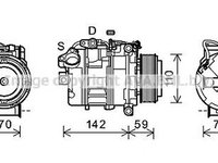 Compresor clima BMW 7 F01 F02 F03 F04 AVA BWK418