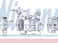 Compresor clima BMW X3 E83 NISSENS 89307