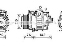 Compresor clima BMW X5 F15 F85 AVA BWK419