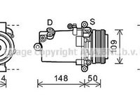 Compresor clima BMW Z3 E36 AVA BWK408 PieseDeTop