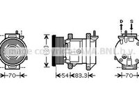 Compresor clima CHEVROLET AVEO hatchback T250 T255 AVA DWK071