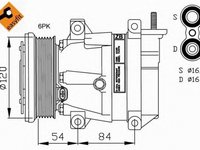 Compresor clima CHEVROLET AVEO limuzina T250 T255 NRF 32220G