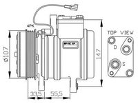 Compresor clima CHEVROLET MATIZ M200 M250 NRF 32143G