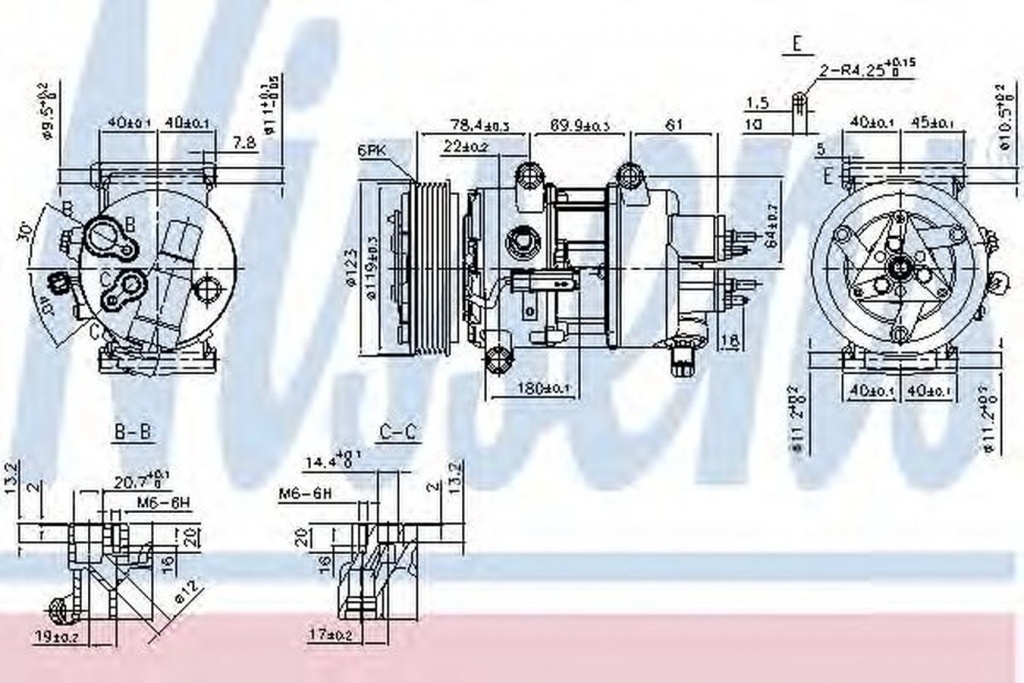 Compresor clima CITROEN BERLINGO platou sasiu B9 NISSENS 89201