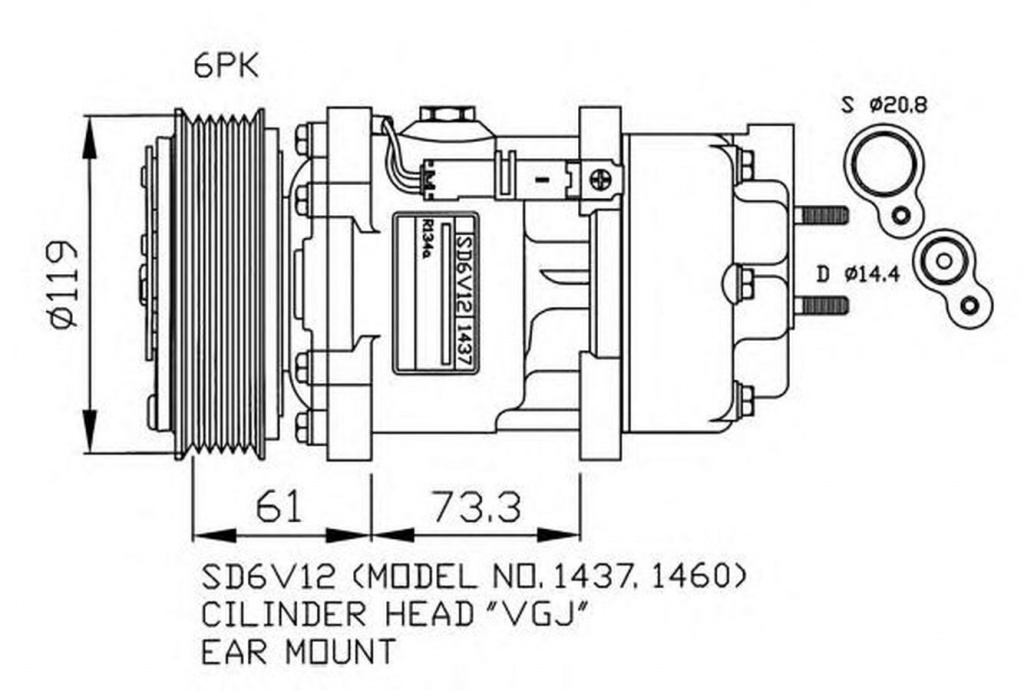 Compresor clima CITROEN C4 I LC NRF 32217G
