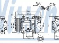 Compresor clima CITROEN C5 I DC NISSENS 89076 PieseDeTop