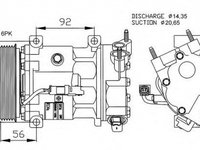 Compresor clima CITROEN C5 I DC NRF 32240G