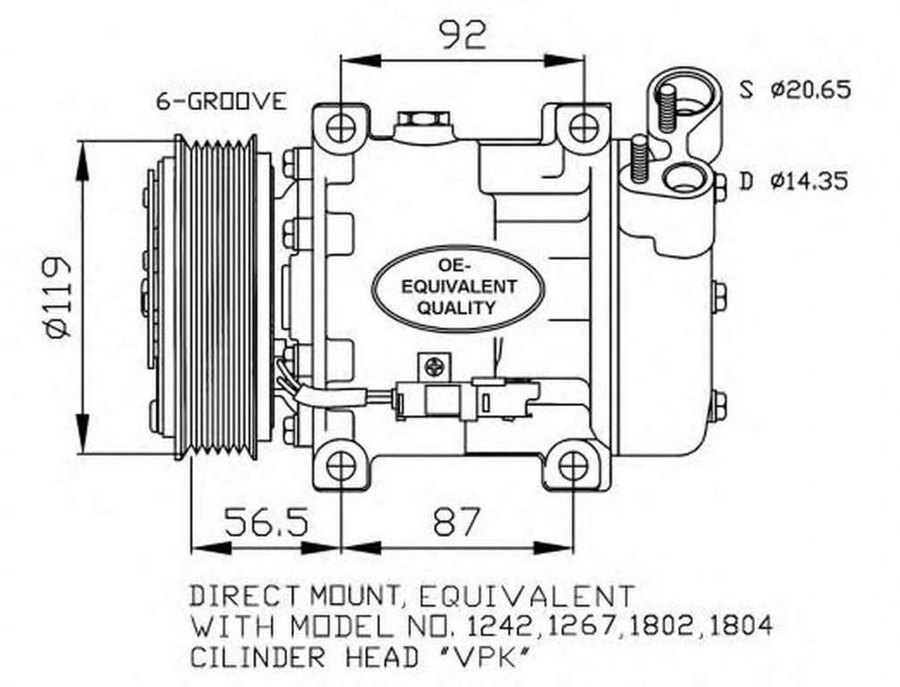Compresor clima CITROEN JUMPY NRF 32270